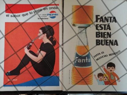 8 CARTELES ANTIGUOS REFRESCOS VARIOS AÑOS 40s-70s /319 - Image 4