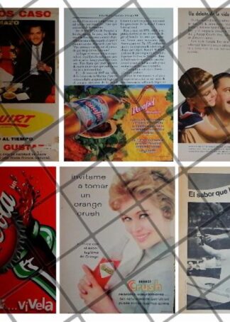 6 CARTELES ANTIGUOS REFRESCOS VARIOS AÑOS 50s-80s /313