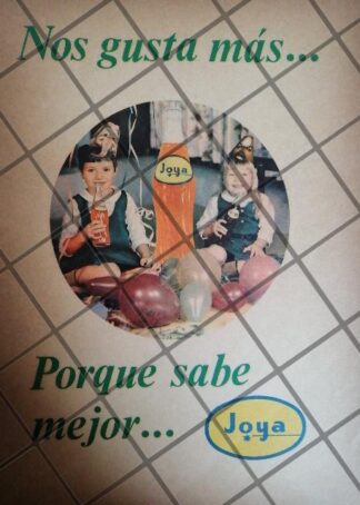 CARTEL ANTIGUO REFRESCOS JOYA 1940s MONTERREY /308