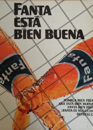 CARTEL VINTAGE ORIGINAL REFRESCOS FANTA 1968