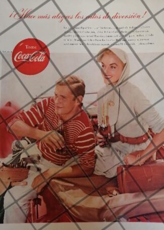 CARTEL PUBLICIDAD VINTAGE ORIGINAL COCA COLA 1960S /C34