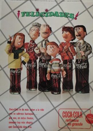 CARTEL PUBLICITARIO RETRO ORIGINAL COCA COLA 1960S /C32