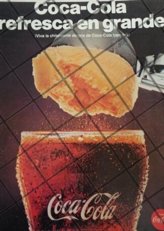 CARTEL PUBLICITARIO RETRO ORIGINAL COCA COLA 1960S /C31