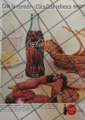 CARTEL PUBLICITARIO RETRO ORIGINAL COCA COLA 1960S /C29
