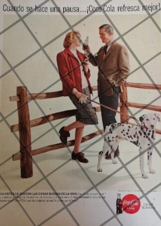 CARTEL PUBLICITARIO RETRO ORIGINAL COCA COLA 1959 /C28