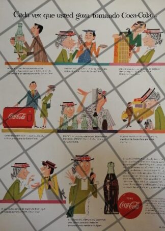 CARTEL PUBLICITARIO RETRO ORIGINAL COCA COLA 1959 /C27