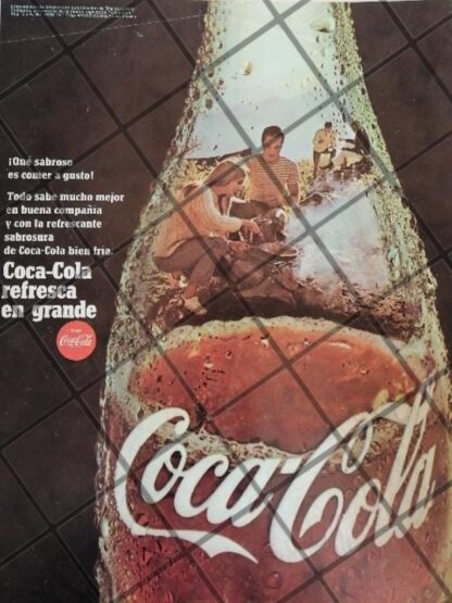 CARTEL PUBLICITARIO RETRO ORIGINAL COCA COLA 1969 /C26
