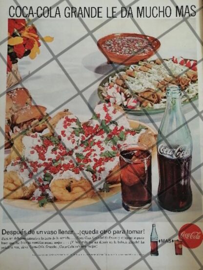 CARTEL PUBLICITARIO RETRO ORIGINAL COCA COLA 60s /C23