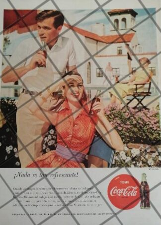 AFICHE PUBLICITARIO RETRO ORIGINAL COCA COLA 60s /C22