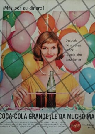AFICHE PUBLICITARIO RETRO ORIGINAL COCA COLA 1960 /C21