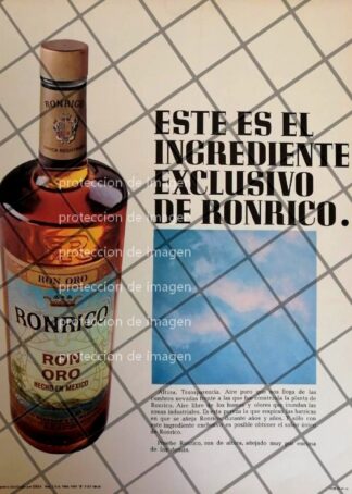 CARTEL PUBLICITARIO RETRO. RON RICO 1967 /633 /RARO