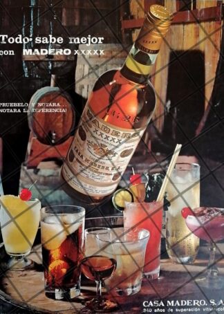 CARTEL PUBLICITARIO BRANDY MADERO XXXXX 1967 /632