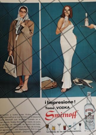 CARTEL PUBLICITARIO VODKA SMIRNOFF 1966 /630
