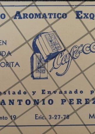 RARISIMO CARTEL ANTIGUO ORIGINAL REFRESCOS CAFE COLA 1930s