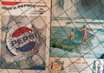 12 CARTELES RETRO RAROS .REFRESCOS VARIOS 1940s 60s /344 - Image 7