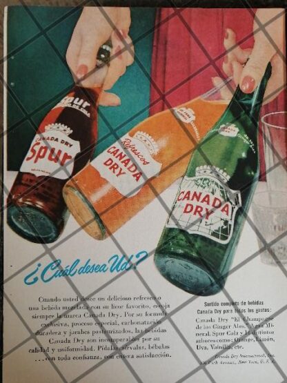 6 CARTELES ANTIGUOS REFRESCOS CANADA DRY 1950s /340 - Image 4