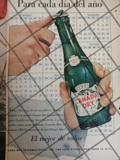 6 CARTELES ANTIGUOS REFRESCOS CANADA DRY 1950s /340 - Image 2