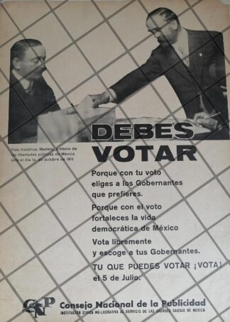 CARTEL ANTIGUO CONSEJO NACIONAL DE LA PUBLICIDAD 1964