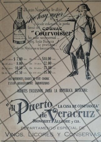 CARTEL ANTIGUO ORIGINAL TIENDA AL PUERTO DE VERACRUZ 1927 1058