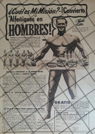 AFICHE ANTIGUO EL METODO CHARLES ATLAS 1948