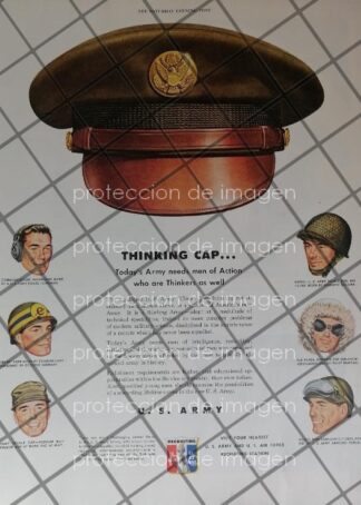 CARTEL VINTAGE RECLUTAMIENTO MILITAR DE U.S.A. 1950