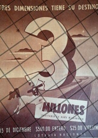 AFICHE ANTIGUO ORIGINAL LOTERIA NACIONAL 1953 /189