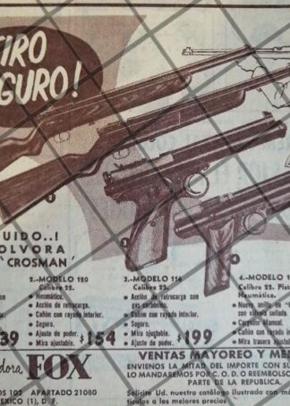CARTEL PUBLICITARIO RETRO ARMAS CROSMAN 1953 617