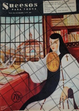 PORTADA ANTIGUA DE PABLO ROJAS 1951 SOR JUANA INES