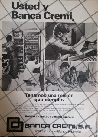 CARTEL ANTIGUO BANCA CREMI 1978 1100