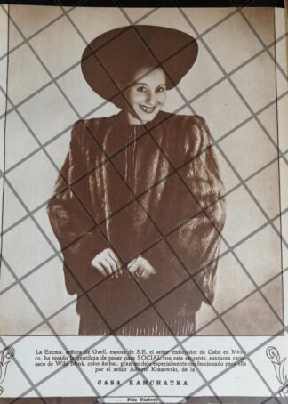 CARTEL ANTIGUO RETRO ABRIGOS PIELES KAMCHATKA 1948