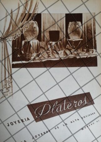 CARTEL ANTIGUO JOYERIA PLATEROS 1948 7