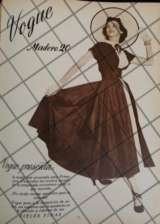AFICHE ANTIGUO CASA DE MODAS VOGUE 1948 2