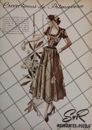 CARTEL RETRO TIENDAS SALINAS Y ROCHA DIBUJO ABEL QUEZADA, 1948 7