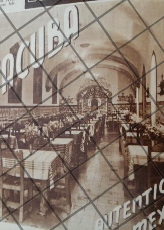 CARTEL ANTIGUO CAFETERIA TACUBA Y OTROS 1948