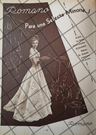 CARTEL ANTIGUO ZAPATERIA ROMANO 1948 /RARO
