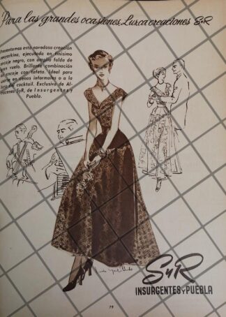CARTEL RETRO TIENDAS SALINAS Y ROCHA DIBUJO LUIS GALINDO 1948 8