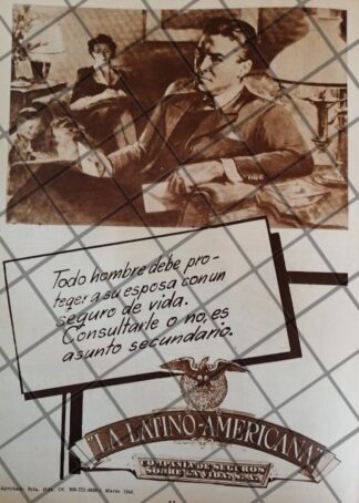 CARTEL RETRO ASEGURADORA LA LATINO AMERICANA 1948 4