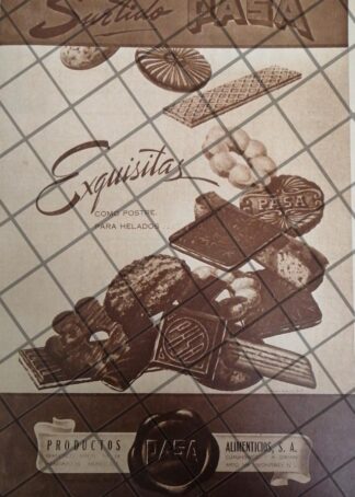 CARTEL PUBLICIDAD RETRO GALLETAS PASA. SURTIDO 1948