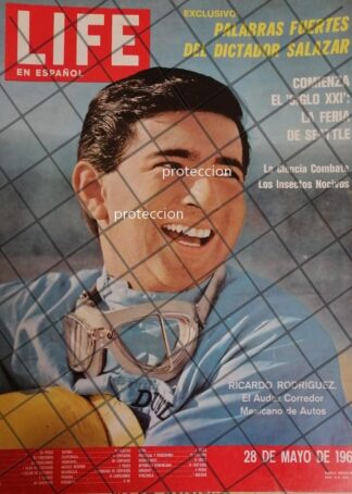 PORTADA RETRO ORIGINAL. PILOTO RICARDO RODRIGUEZ 1962