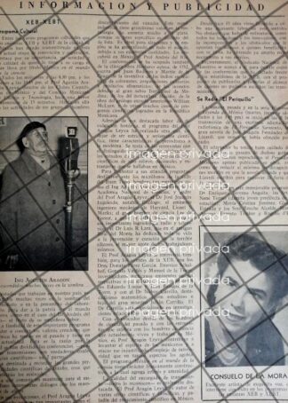 AFICHE RETRO. ARTISTAS DE RADIO DIFUSORA XEB Y XEBT M 1945