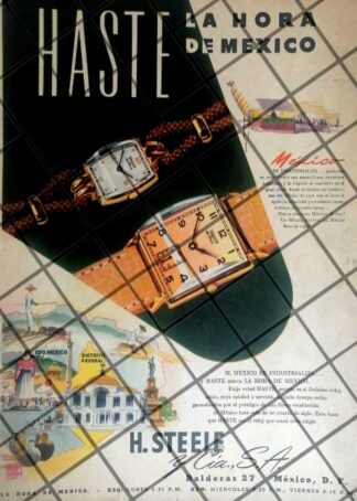 CARTEL PUBLICITARIO RETRO RELOJES HASTE 1940 /104