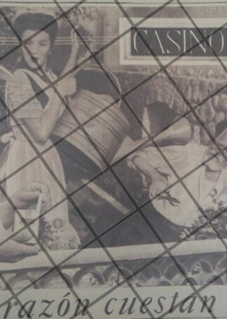 AFICHE PUBLICITARIO ANTIGUO DE CIGARROS CASINOS 1940s /297