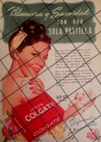 CARTEL PUBLICITARIO RETRO. JABON COLGATE 1946 /87