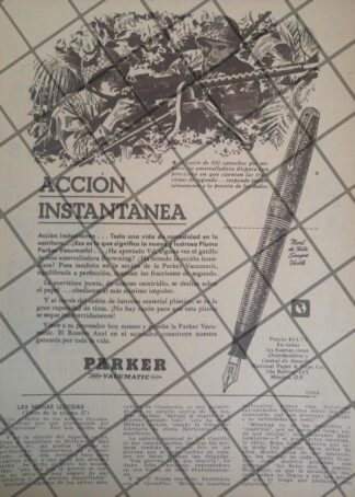 CARTEL RETRO Y 2 GUERRA MUNDIAL 1944 BOLIGRAFOS PARKER