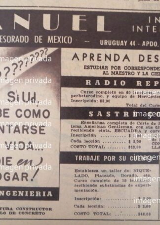 CARTEL RETRO INSTITUTO TECNICO EMANUEL 1945 -E21