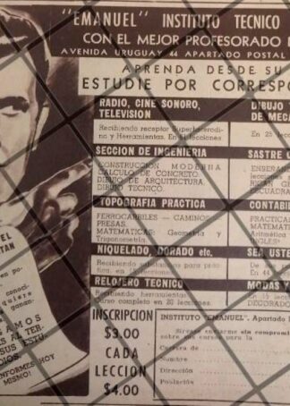 CARTEL RETRO INSTITUTO TECNICO EMANUEL 1948 -E20