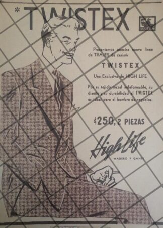 CARTEL RETRO TIENDAS HIGH LIFE 1946 E12