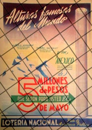 AFICHE RETRO. LOTERIA NACIONAL 1944 /192