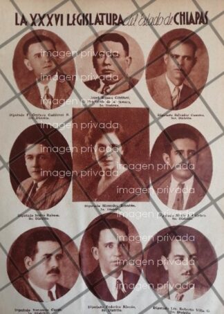 CARTEL RETRO 36 LEGISLATURA DE CHIAPAS 1939