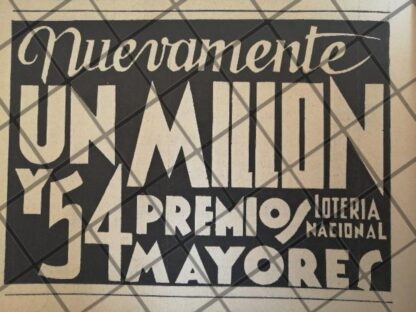 3 AFICHES RETRO. LOTERIA NACIONAL 1936 /195 - Image 2